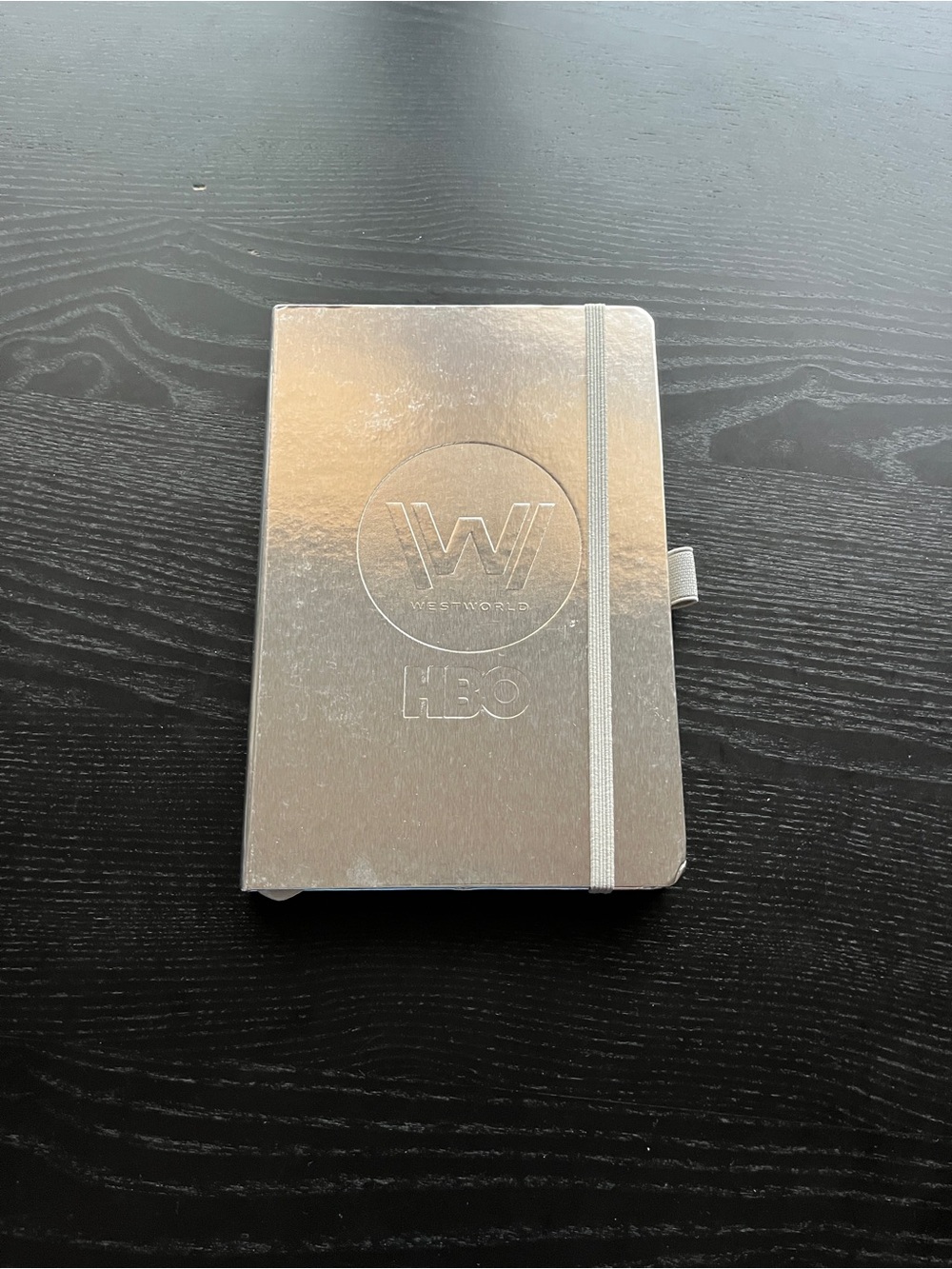 HBO Westworld Metallic Silver Notebook with Elastic Band